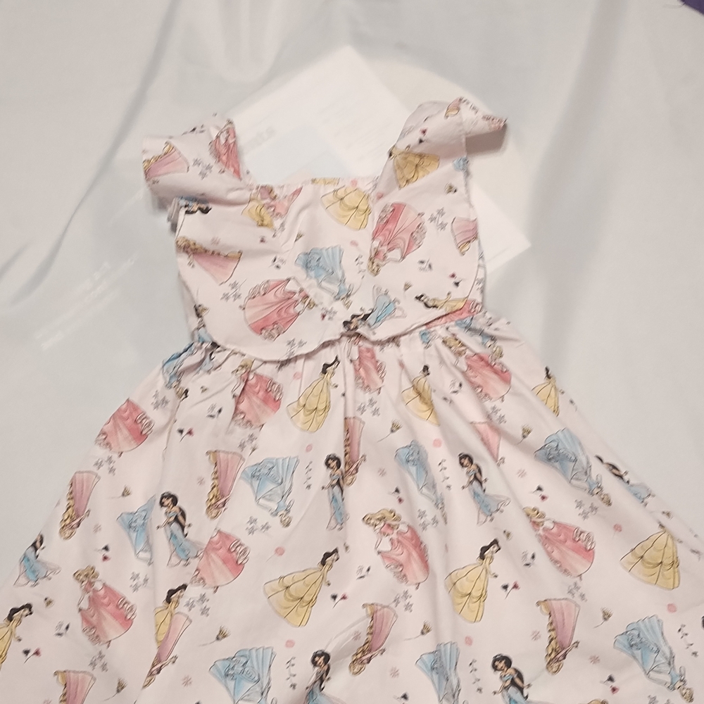 Disney Princess Print Kids Casual Dress - Pink, Blue, Yellow